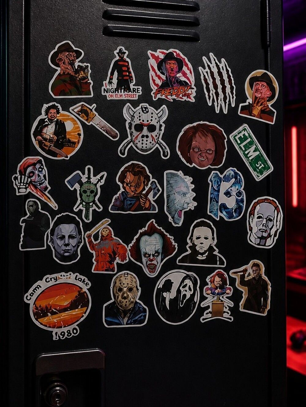 Horror Movie Sticker Pack 25pc Slasher Character Vinyl Style Decals Halloween